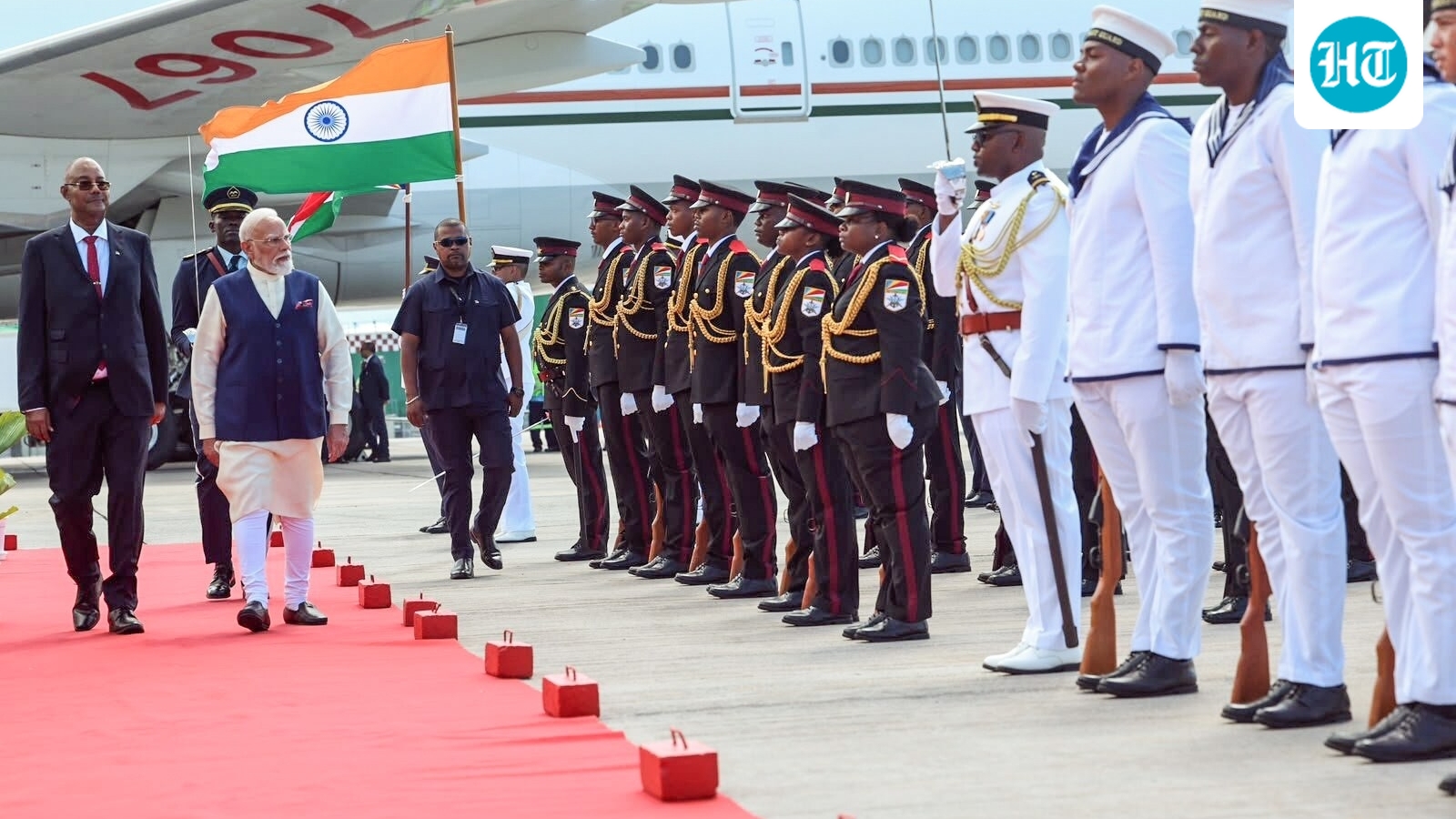 PM Modi arrives in Seychelles on a three-day official visit, gets grand welcome: ‘A close friend’