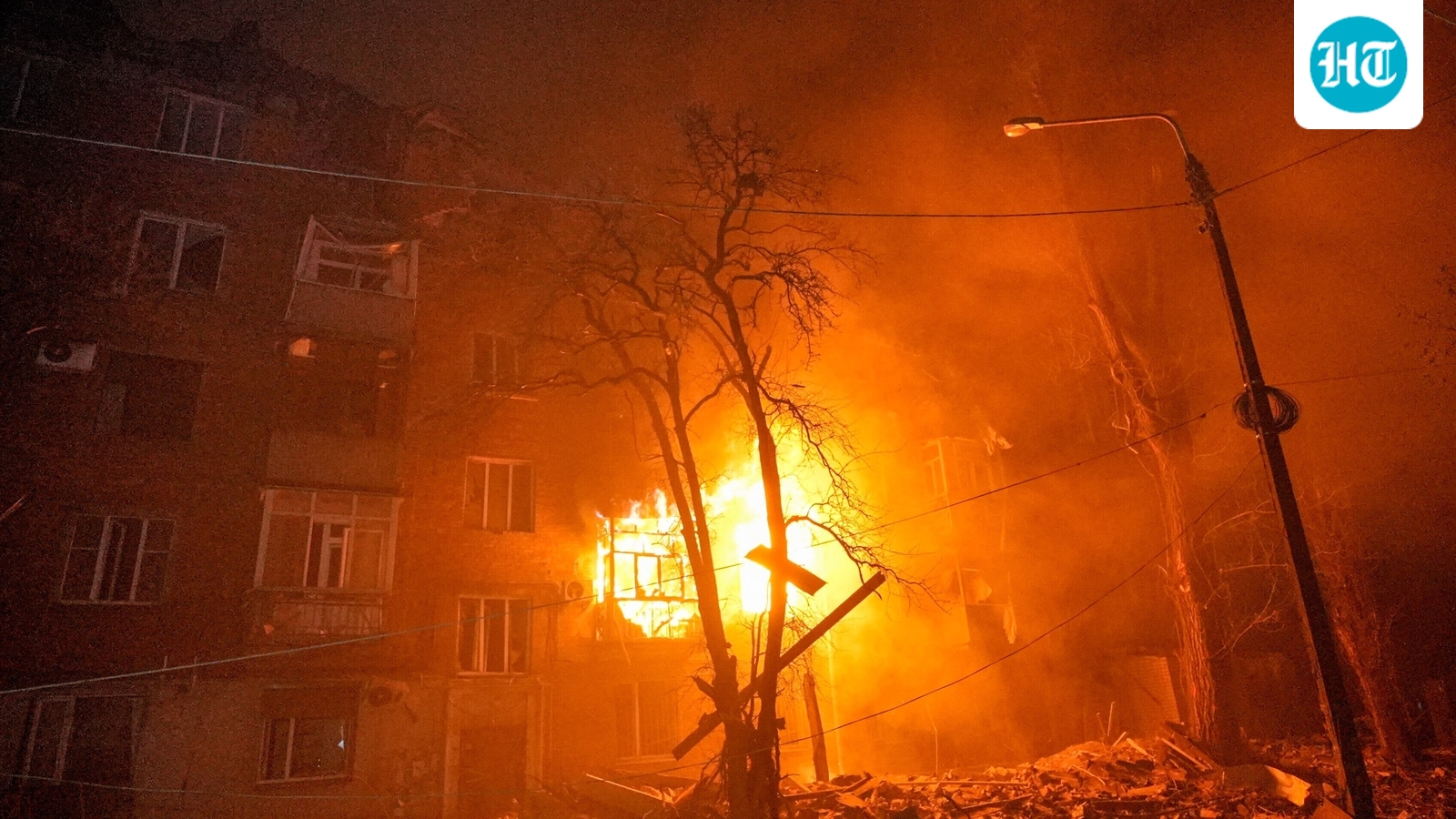 Russian drone attack on Kyiv kills 4, triggers fires