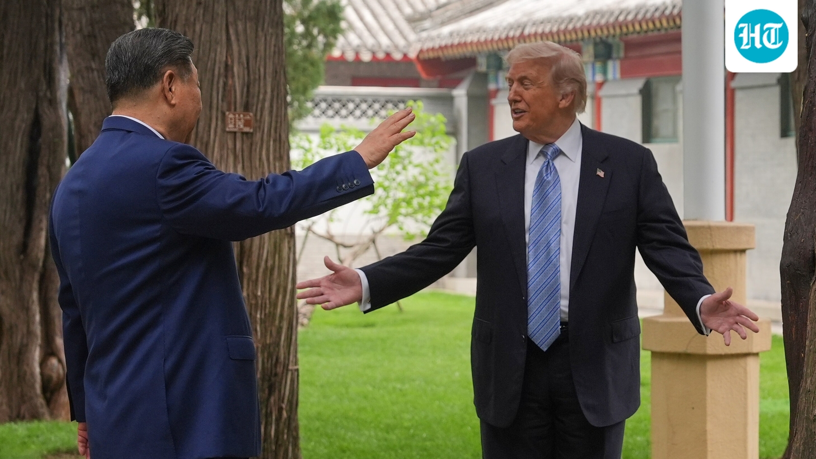 ‘They live that long?’: Trump has questions as Xi takes him to secret garden, shows old trees, promises rose seeds