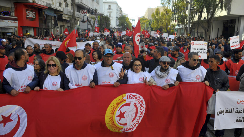 Tunisia's labour union UGTT calls for protest amid crackdown threats