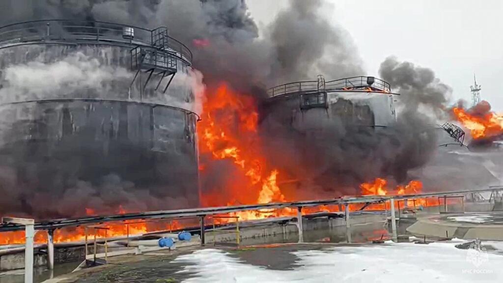 Live: Oil tanks on fire after alleged Ukrainian drone attack on Russia’s Temryuk port