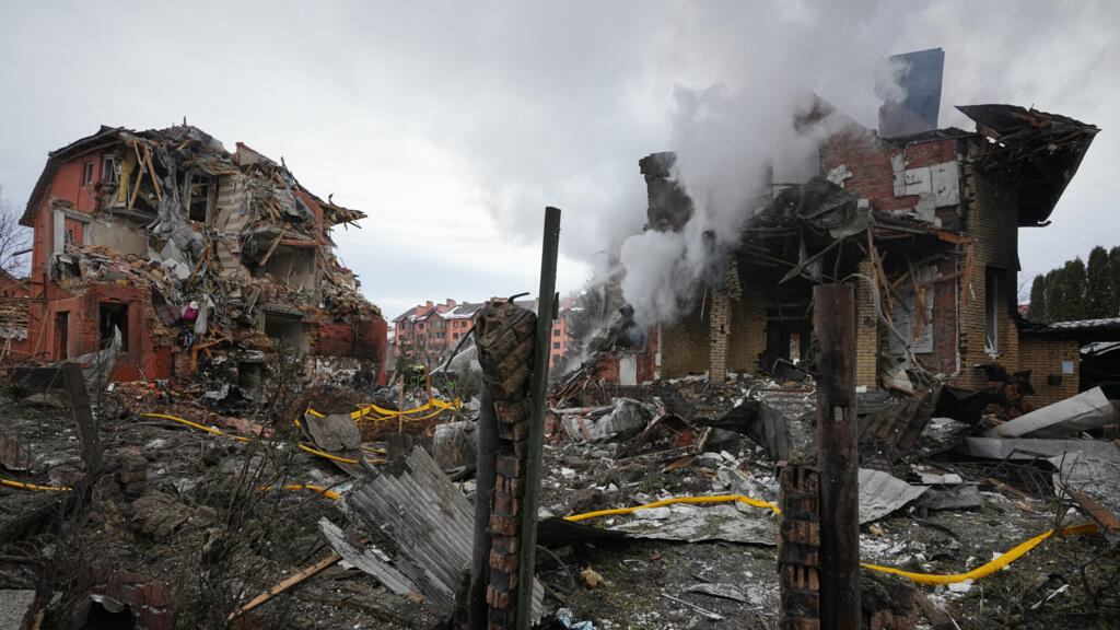 Russian strikes kill three, including child, as drones and missiles hit Kyiv