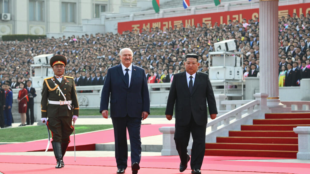 Lukashenko greeted by Kim Jong Un on first visit to North Korea