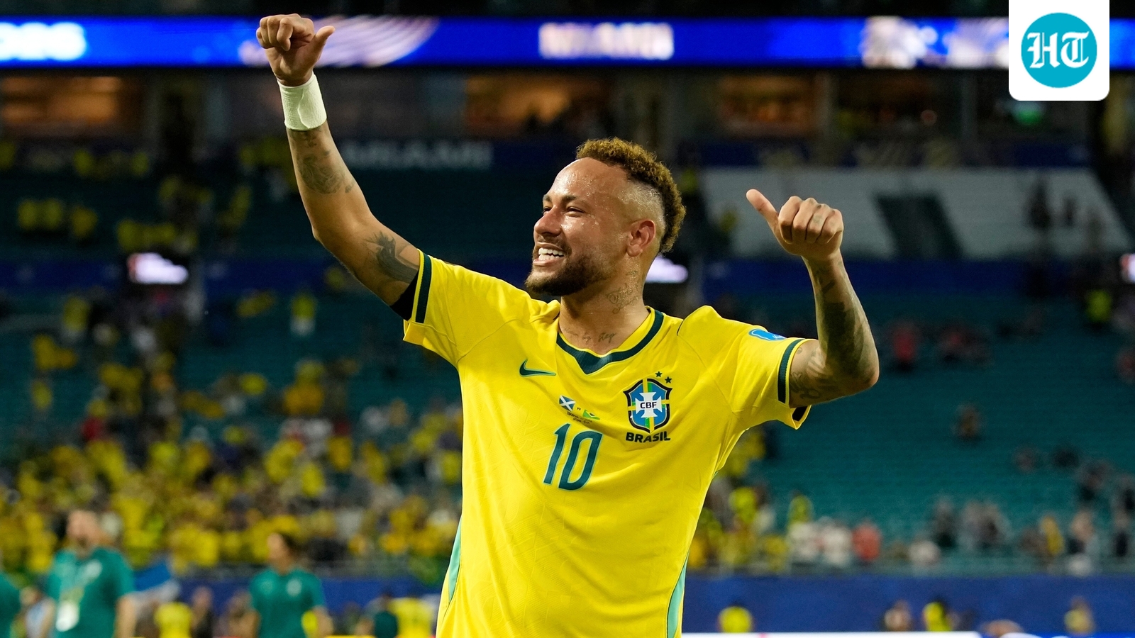 Neymar makes first appearance in almost three years  as a second-half sub in Brazil's 3-0 win against Scotland