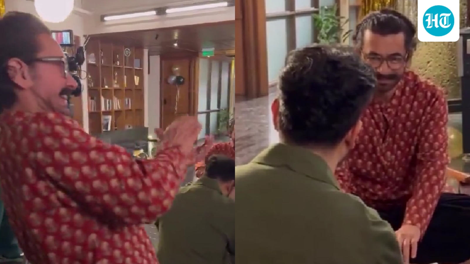 Aamir Khan can't stop laughing and clapping as he watches Sunil Grover mimic him live. Watch