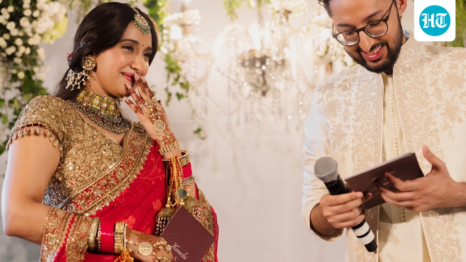 Akansha Ranjan marries Sharan Sharma on the day they began dating; Alia Bhatt leads congratulations. See wedding pics