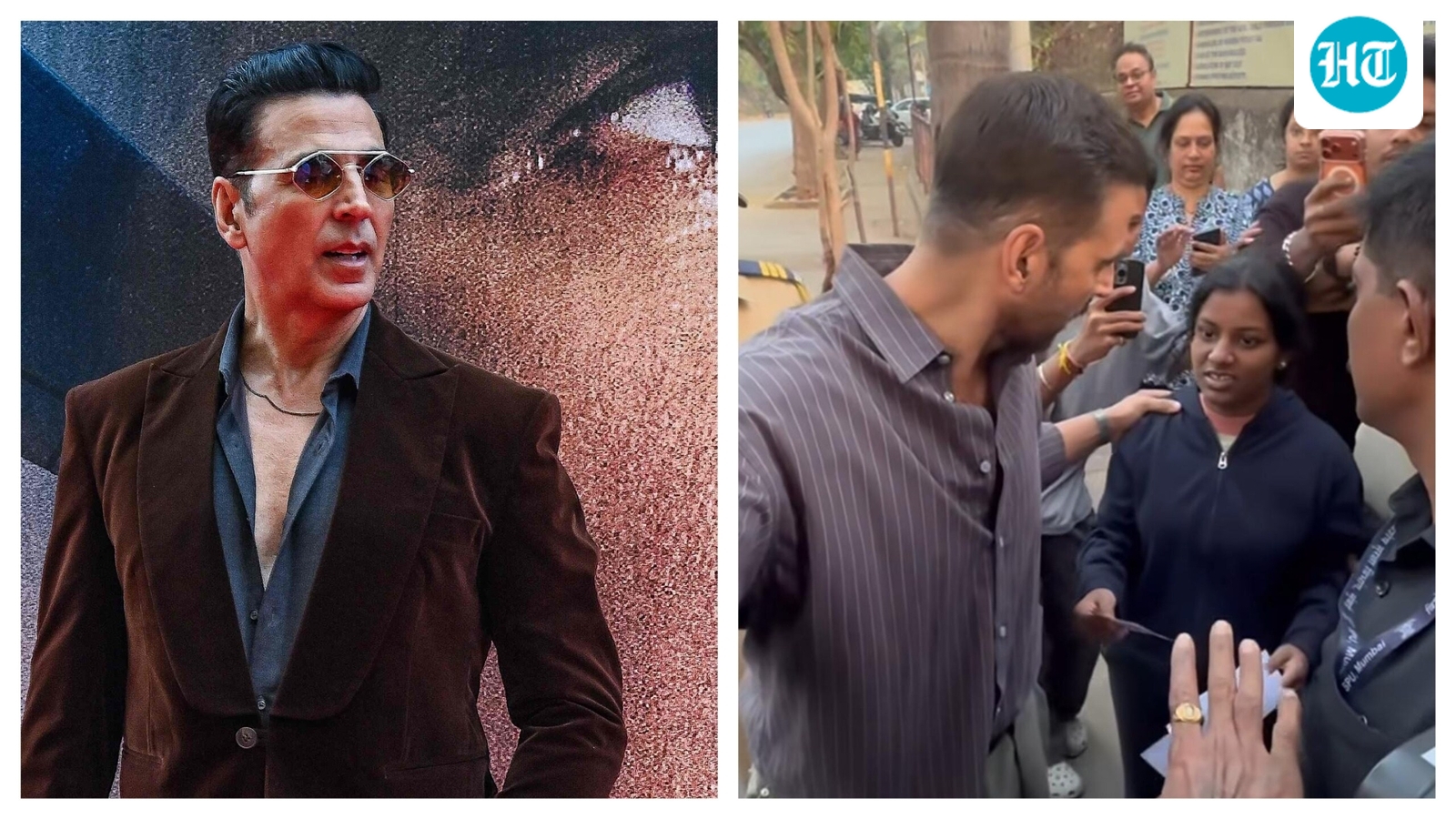 ‘Papa bade karze mein hain’: Fan touches Akshay Kumar's feet, pleads with him for help at polling booth