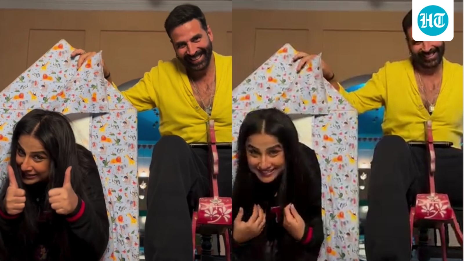 Akshay Kumar reunites with Vidya Balan to share quirky Bhool Bhulaiyaa-style birthday wish for Priyadarshan. Watch
