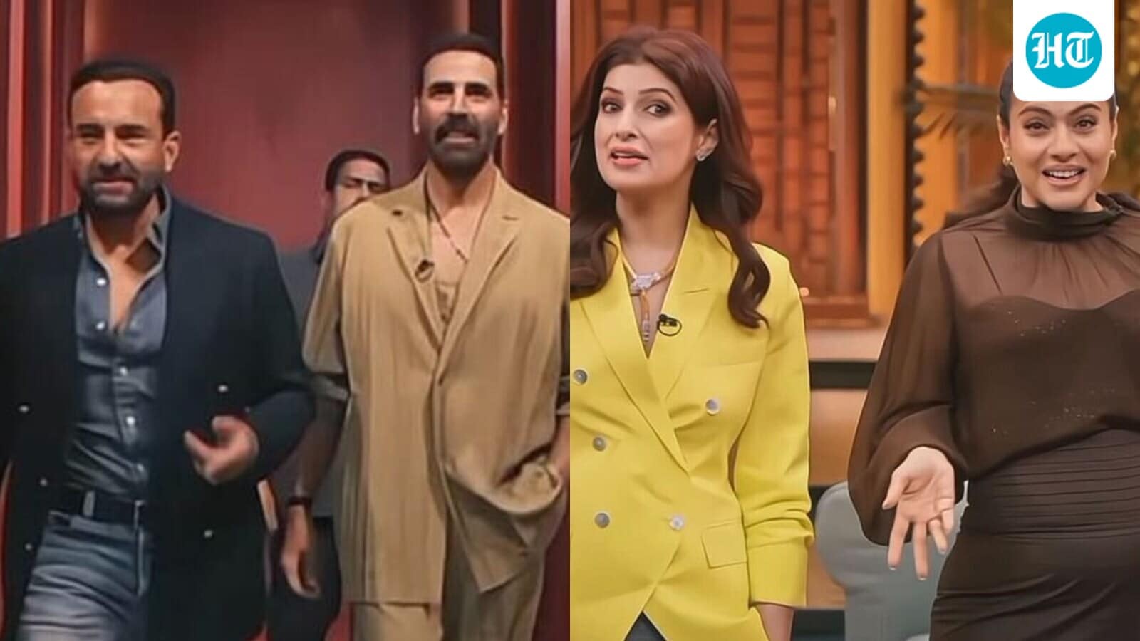 Akshay Kumar, Saif Ali Khan reunite on Two Much with Kajol and Twinkle; recreate Main Khiladi Tu Anari hookstep. Watch