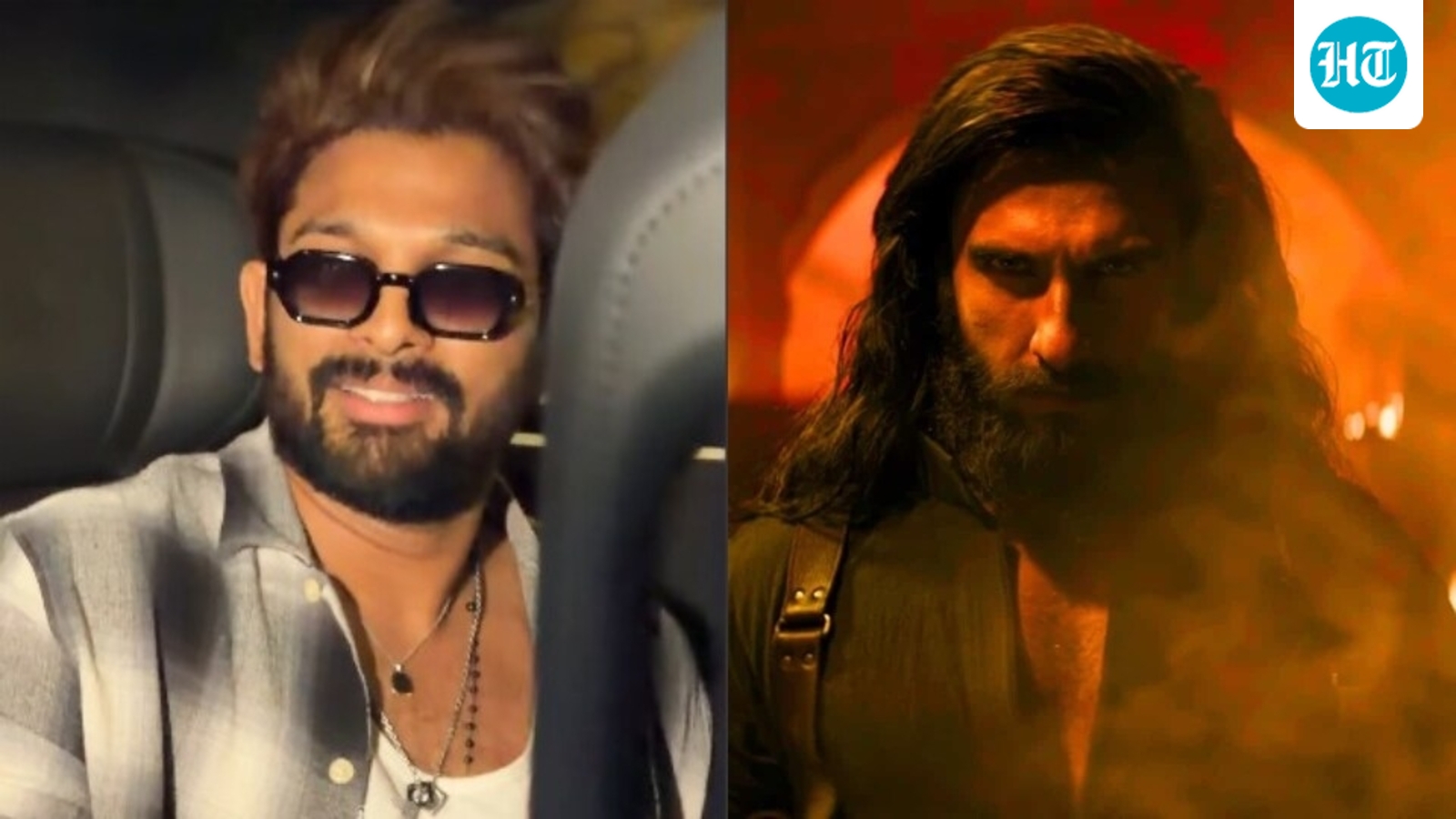 Allu Arjun watches Ranveer Singh's Dhurandhar at Mahesh Babu's Hyderabad theatre; greets fans. Watch