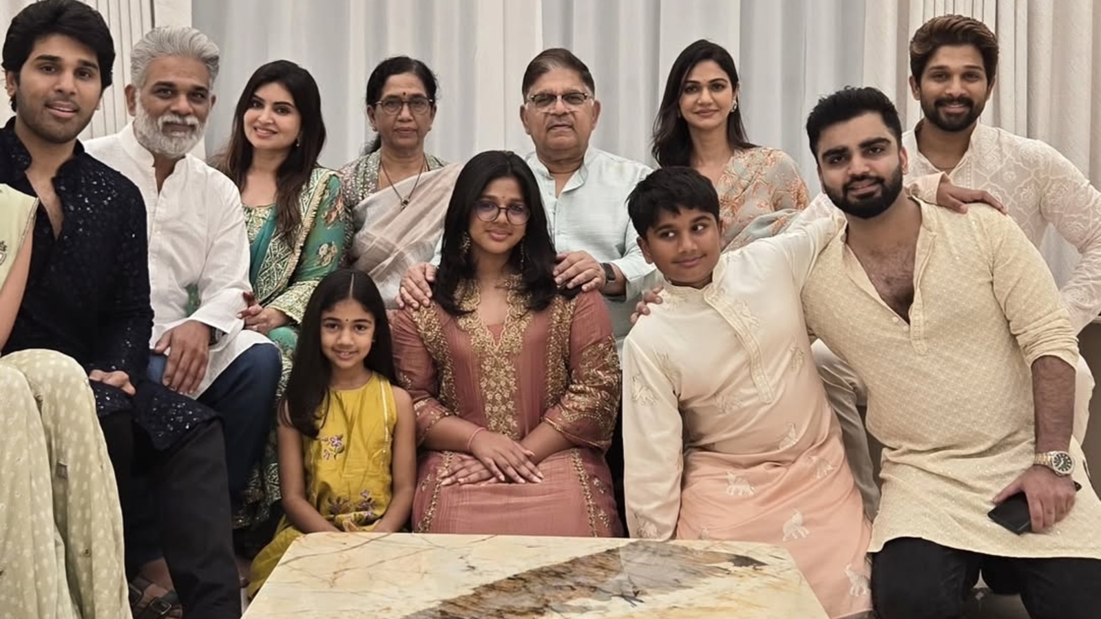 Allu Arjun's cosy Diwali pic with family makes fans wonder why his brother Sirish's fiancée Nayanika is cropped out