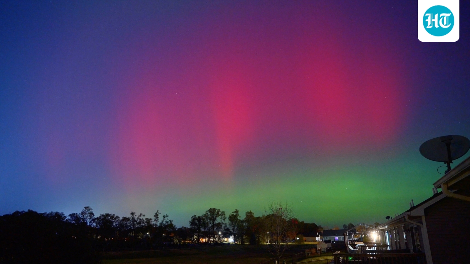Americans share mesmerising visuals of the dazzling northern lights, marking a first for many