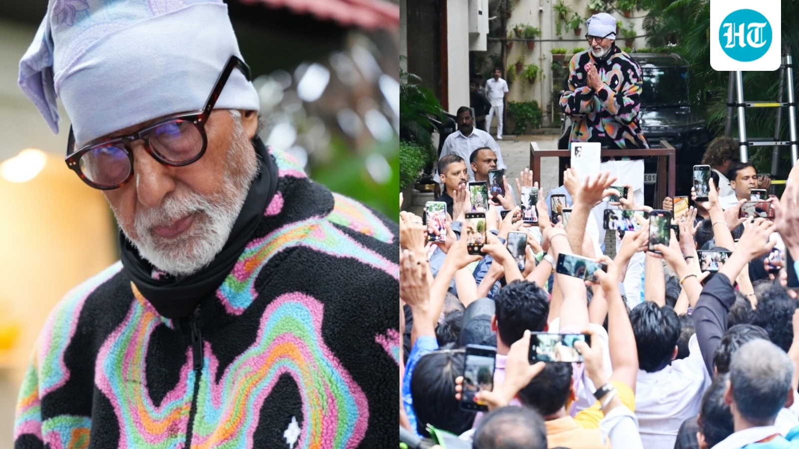 Amitabh Bachchan says he's 'deeply moved' as fans brave Mumbai rains, waterlogging for Sunday darshan outside Jalsa