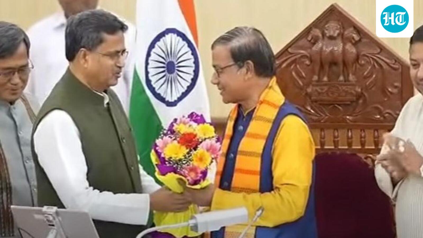 Two-time MLA Rampada Jamatia takes over as Tripura assembly speaker