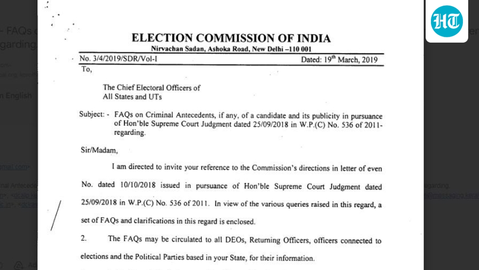 BJP seal on Election Commission letter sparks controversy, poll body calls it ‘clerical error’