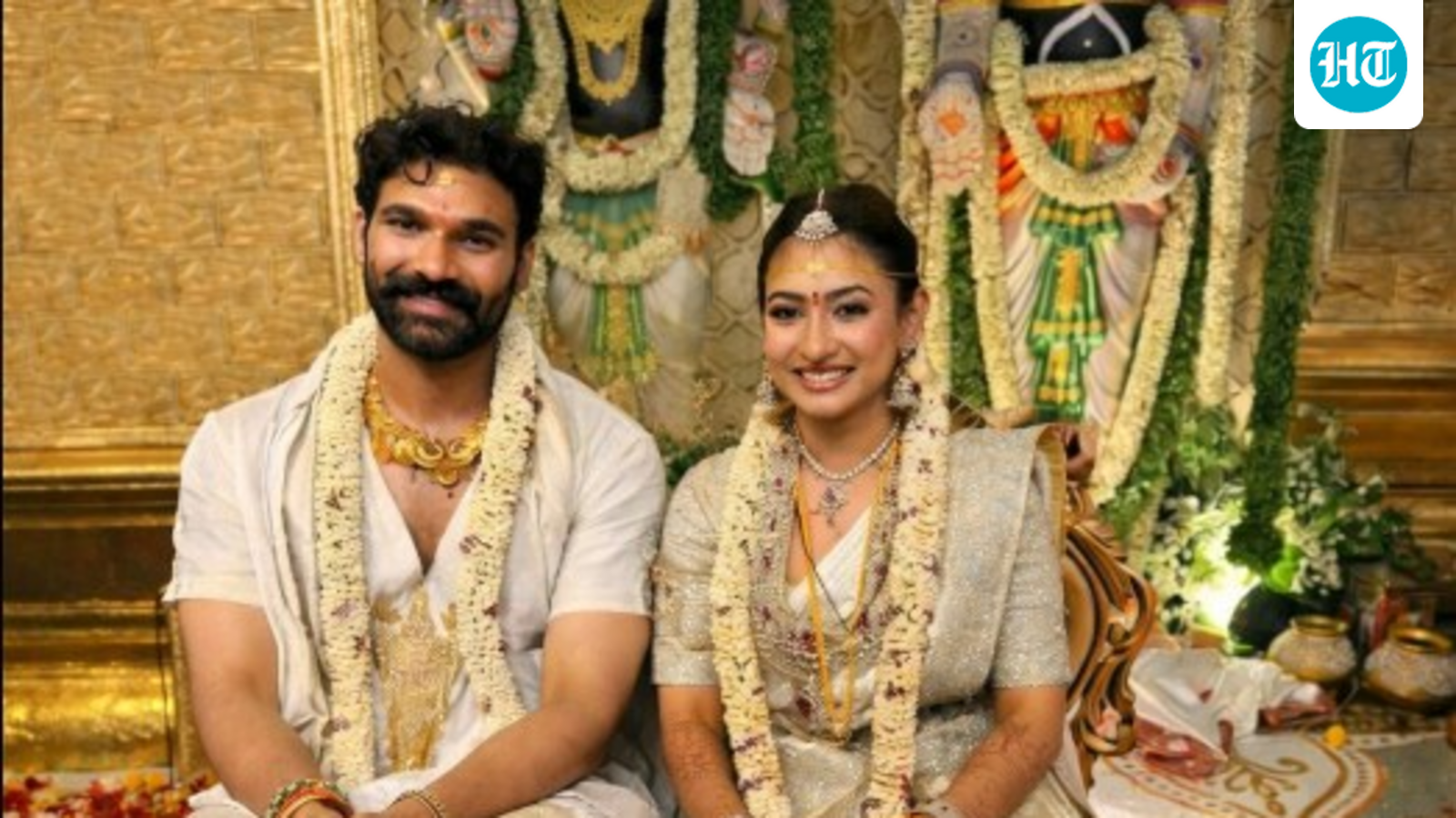 Bellamkonda Sreenivas marries his girlfriend Kavya Reddy in intimate wedding ceremony in Tirumala. Watch