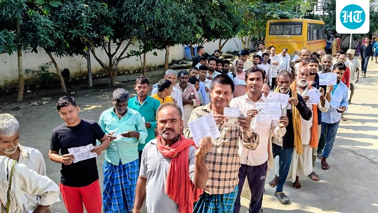 Bihar election 2025 live updates: 42.3% voter turnout recorded till 1pm; EC refutes Congress' 'faulty EVMs' claim