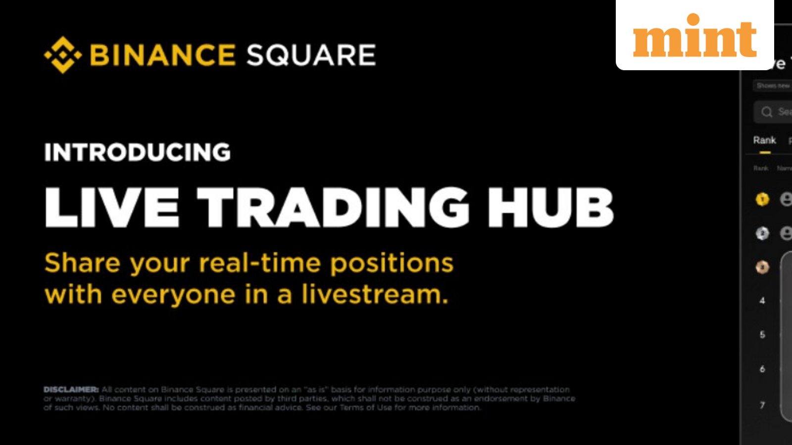 Binance’s new Live Trading Hub features allows traders show their positions in real time: here's how it works