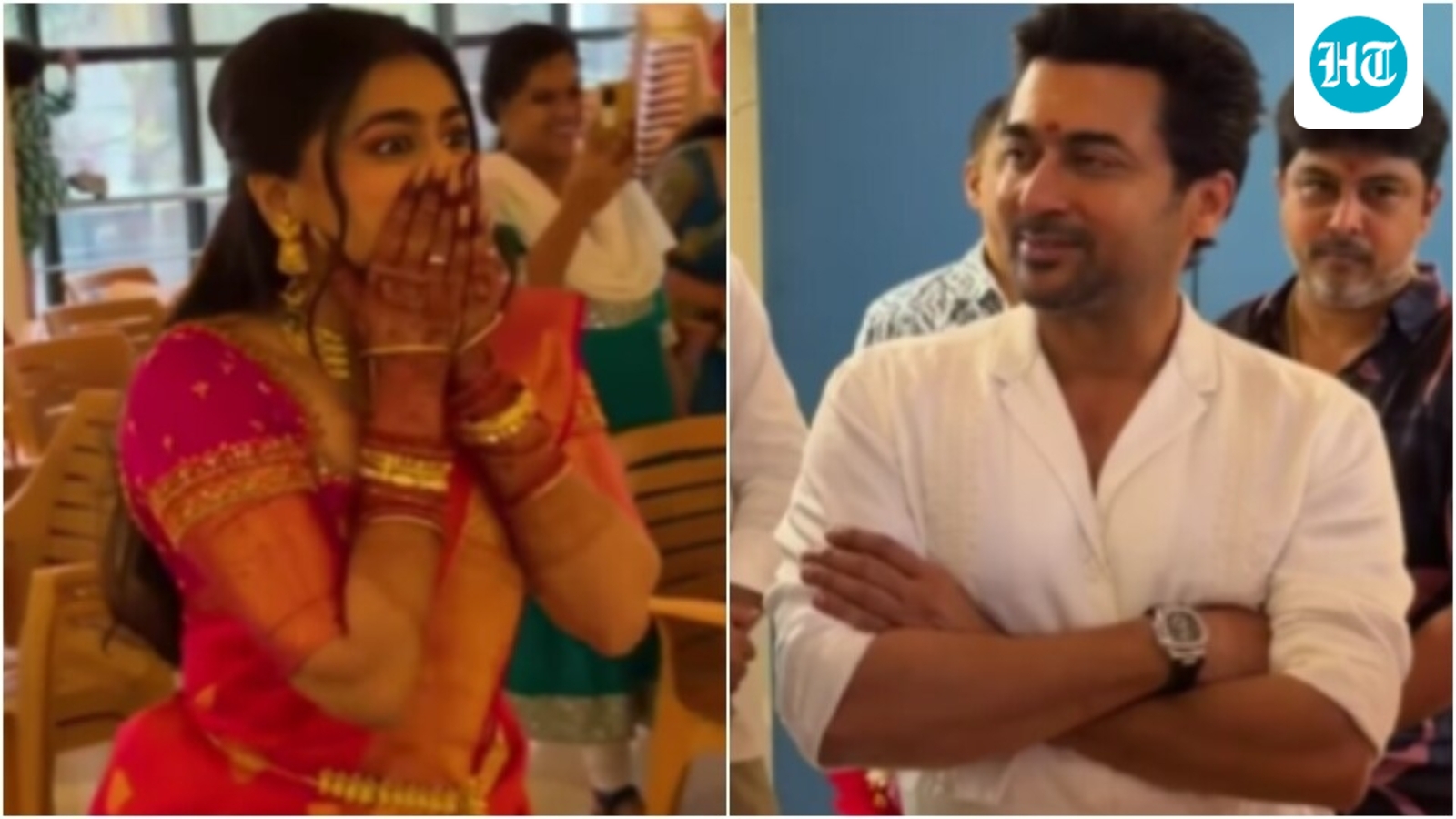 Bride can't believe her eyes as groom brings Suriya to their wedding; her reaction wins hearts. Watch