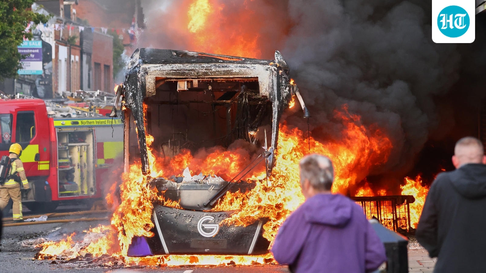 Homes, vehicles burnt: Belfast's night of horror as violent anti-immigration protests break out