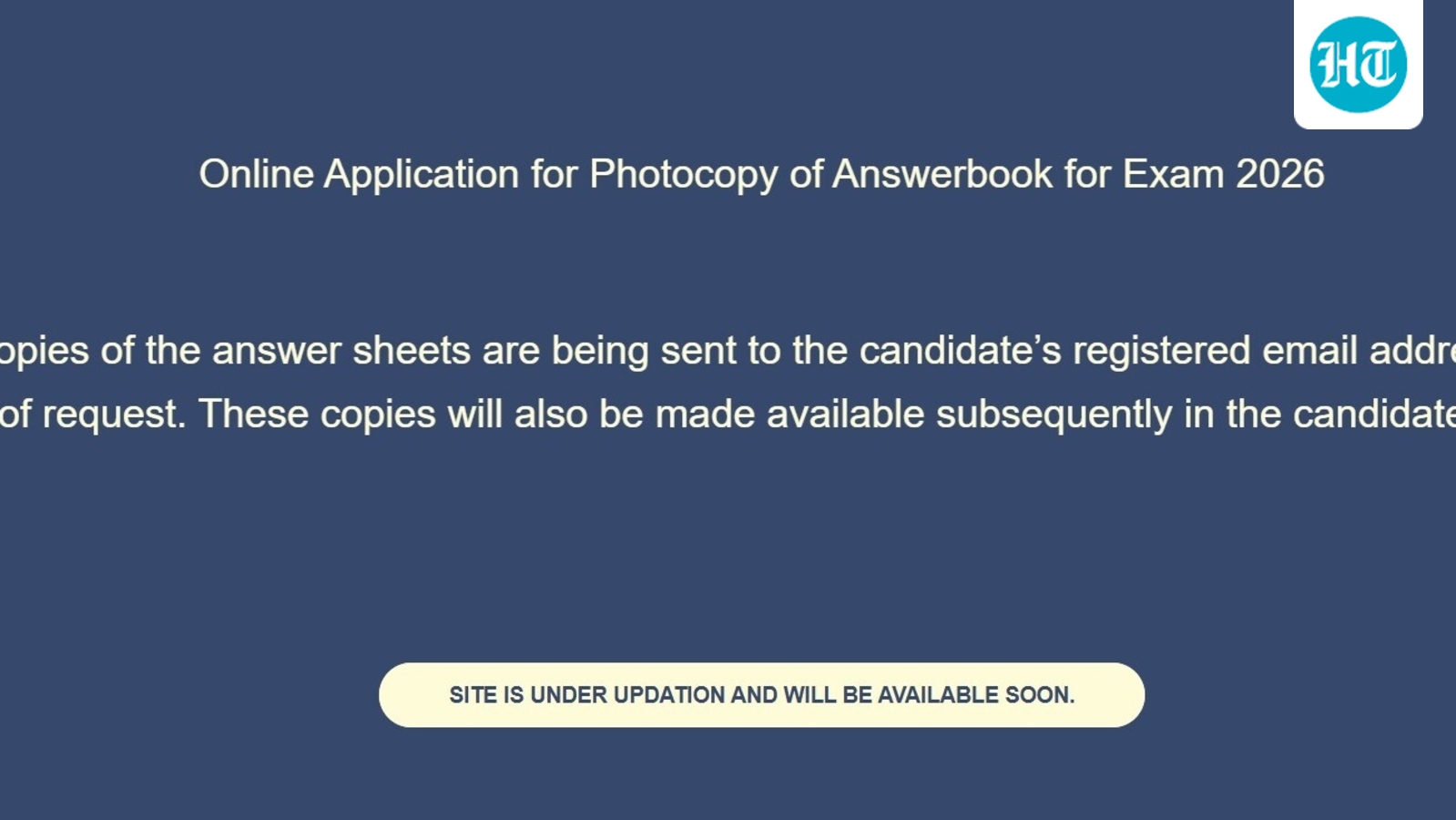 CBSE Class 12 re-evaluation portal yet to open; students see ‘Site is under updation’ message