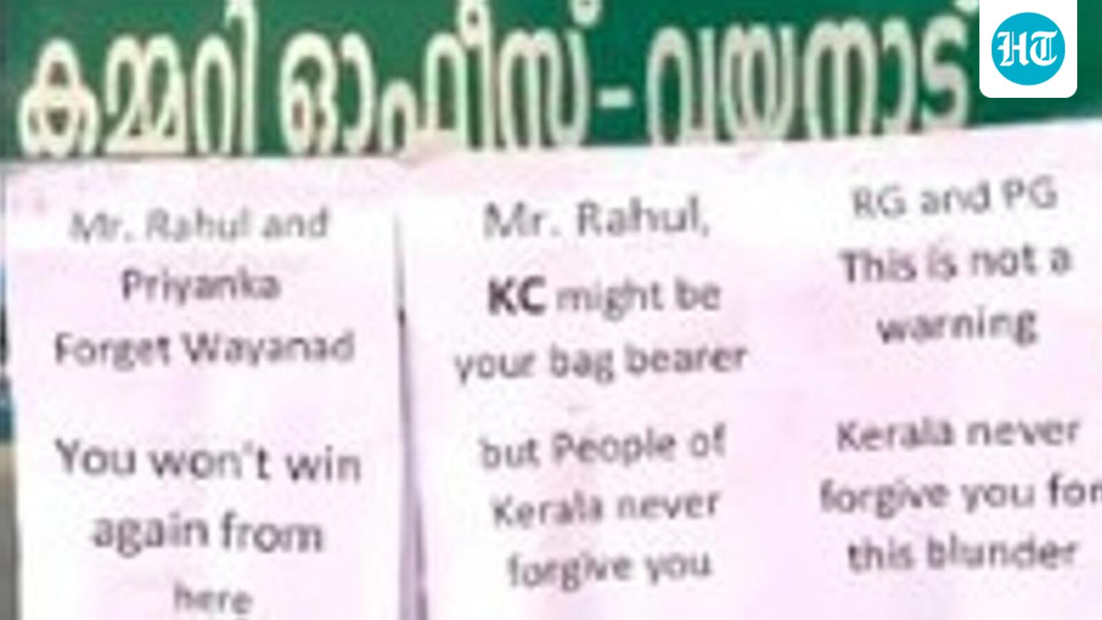 Posters targeting Rahul, Priyanka surface in Kerala amid deadlock over CM pick