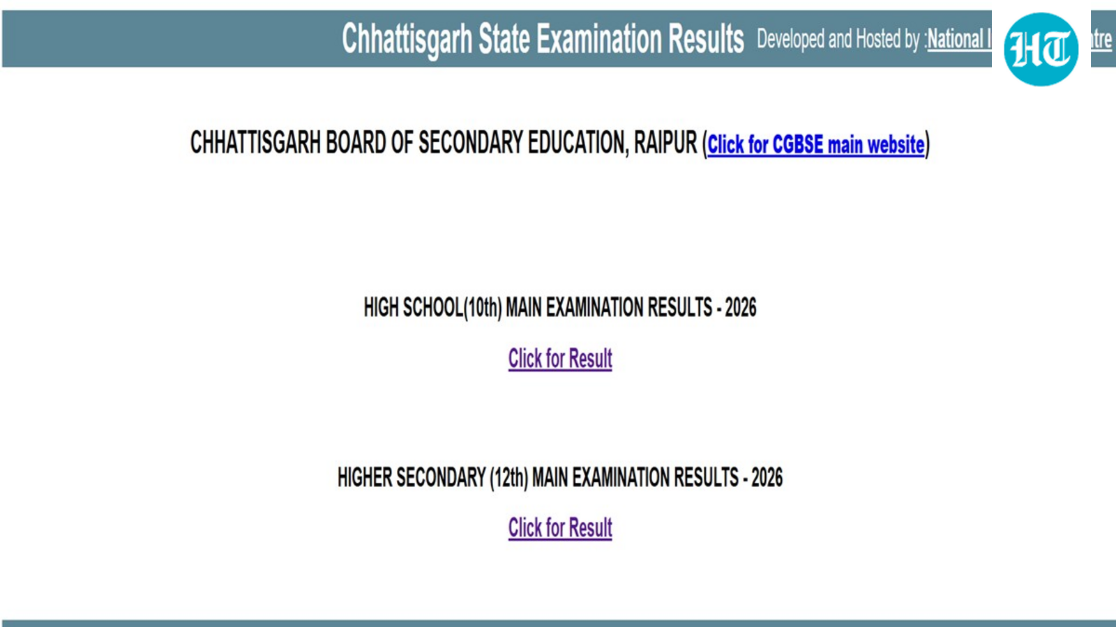 CGBSE CG Board Result 2026 LIVE: Chhattisgarh board results announced, direct link here