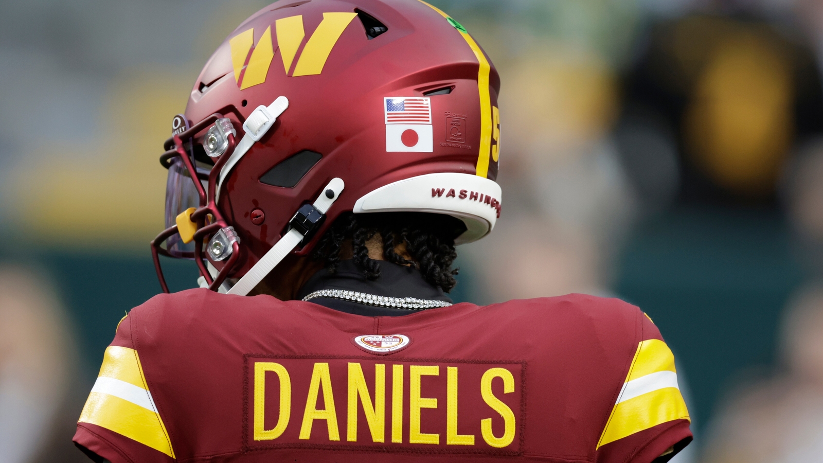 Why Jayden Daniels has Japan's flag on helmet. Real reason behind Commanders QB's decision