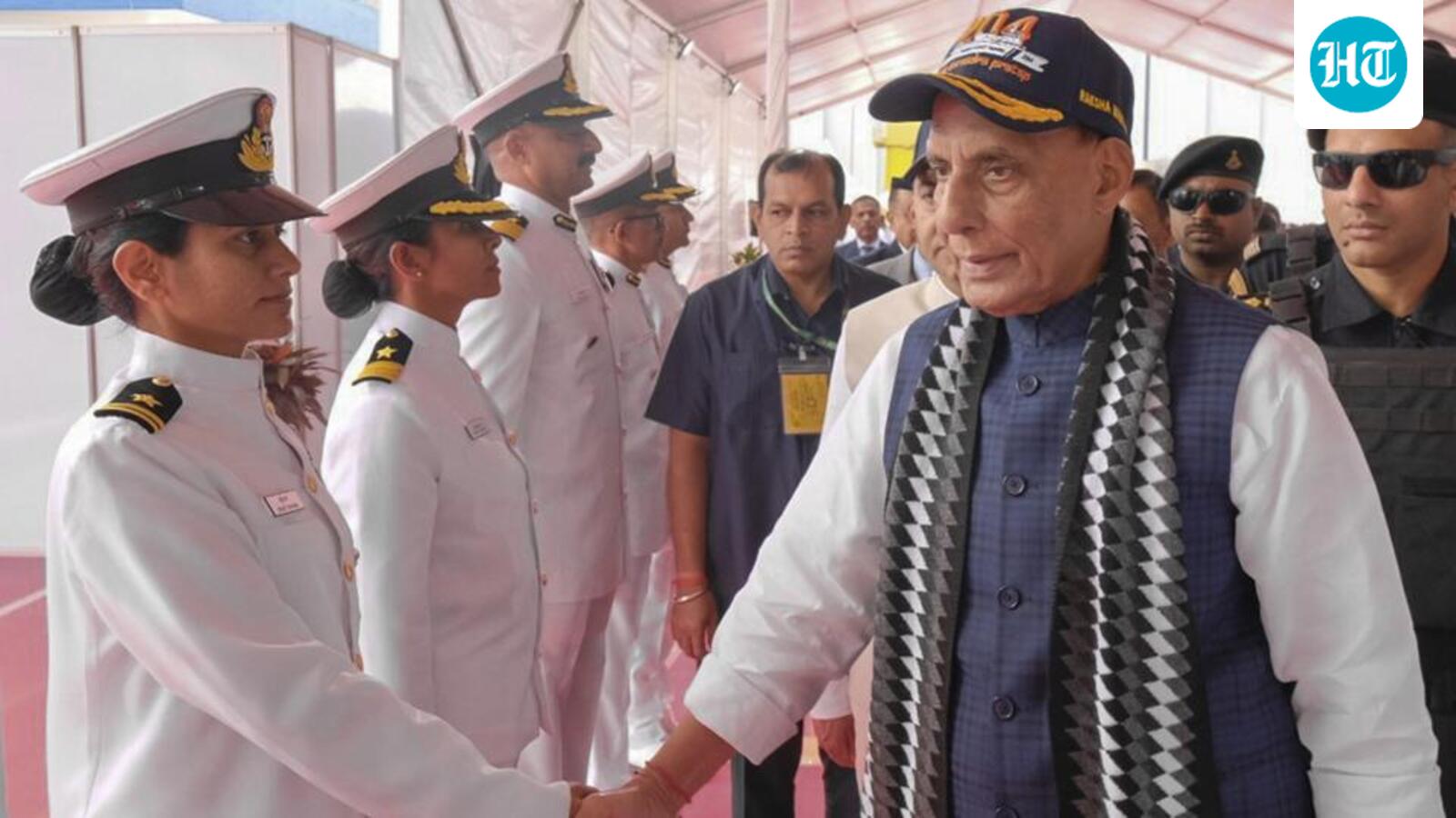 Rajnath Singh commissions coast guard’s pollution control vessel ‘Samudra Pratap’
