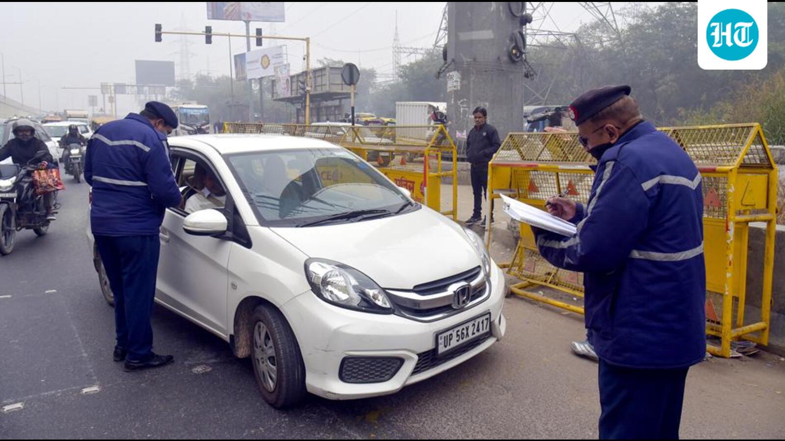 Chaos, confusion as car curbs begin; AQI spikes