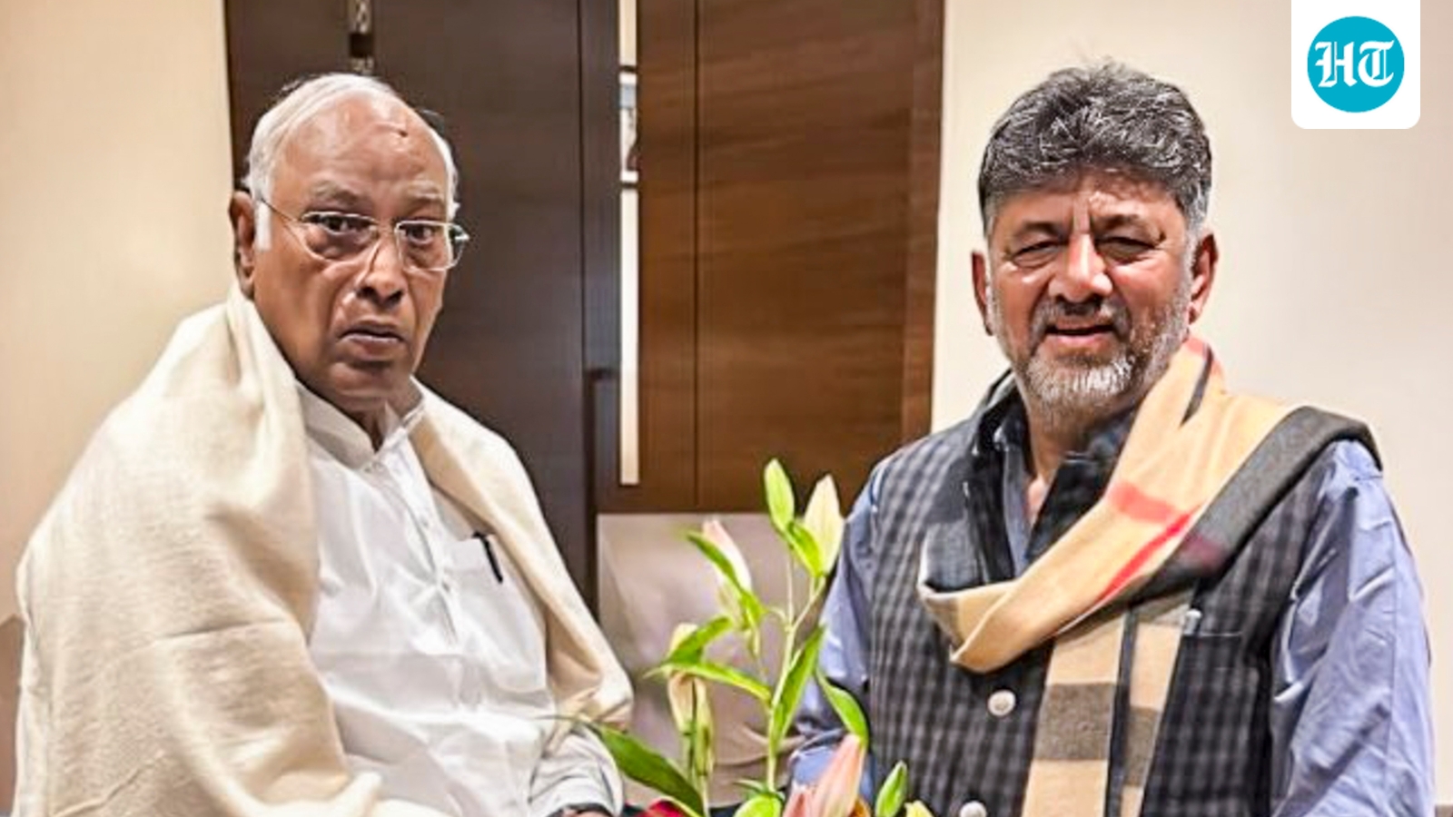 DK Shivakumar meets Mallikarjun Kharge, denies CM post talks amid Karnataka power tussle
