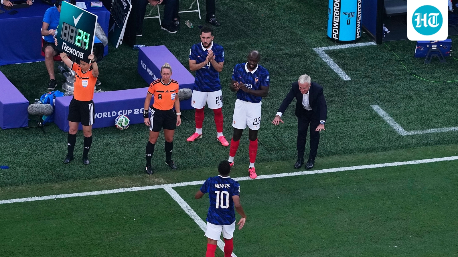 Didier Deschamps bows to Kylian Mbappe after France captain's Sweden masterclass