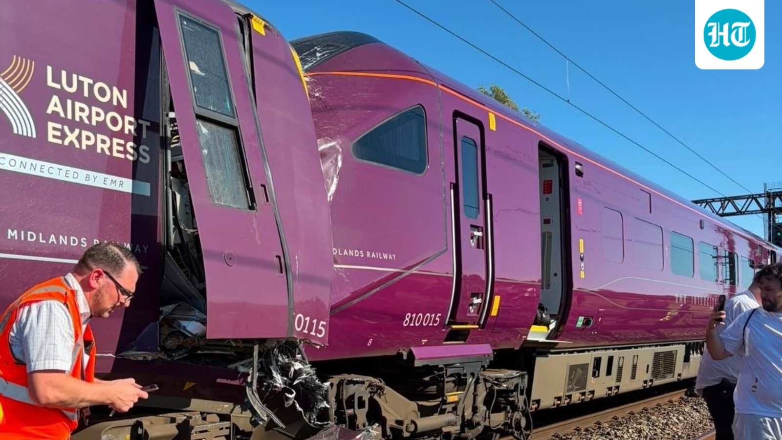 Two trains collide north of the UK's London, injuries feared