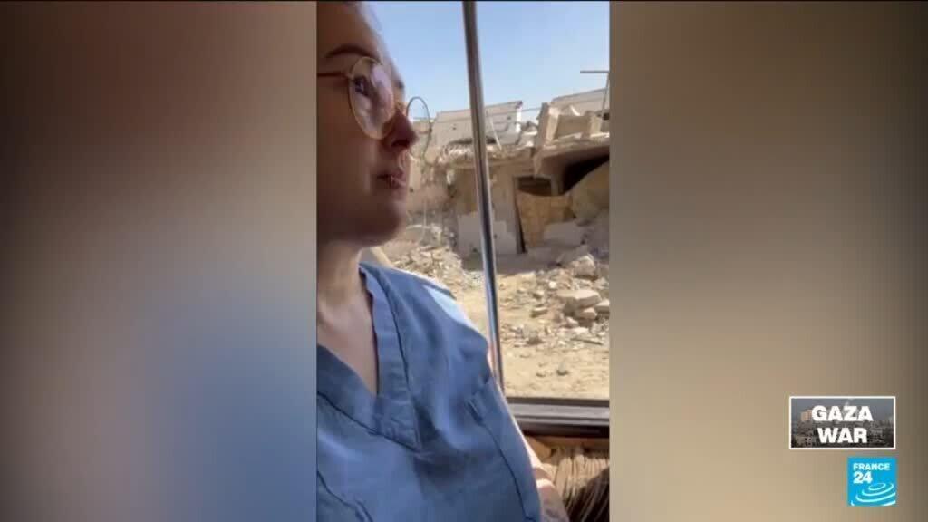 An American nurse in Gaza City films a hospital's collapse as Israeli forces surround it