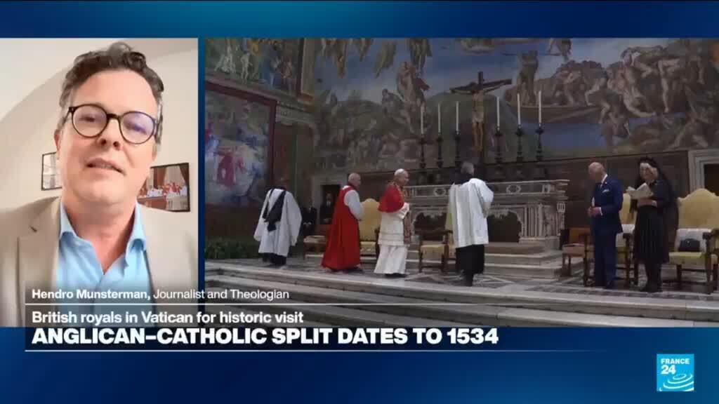 King Charles becomes first head of Church of England to pray with Pope