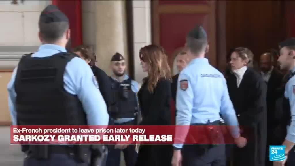 Former French president Nicolas Sarkozy granted early release
