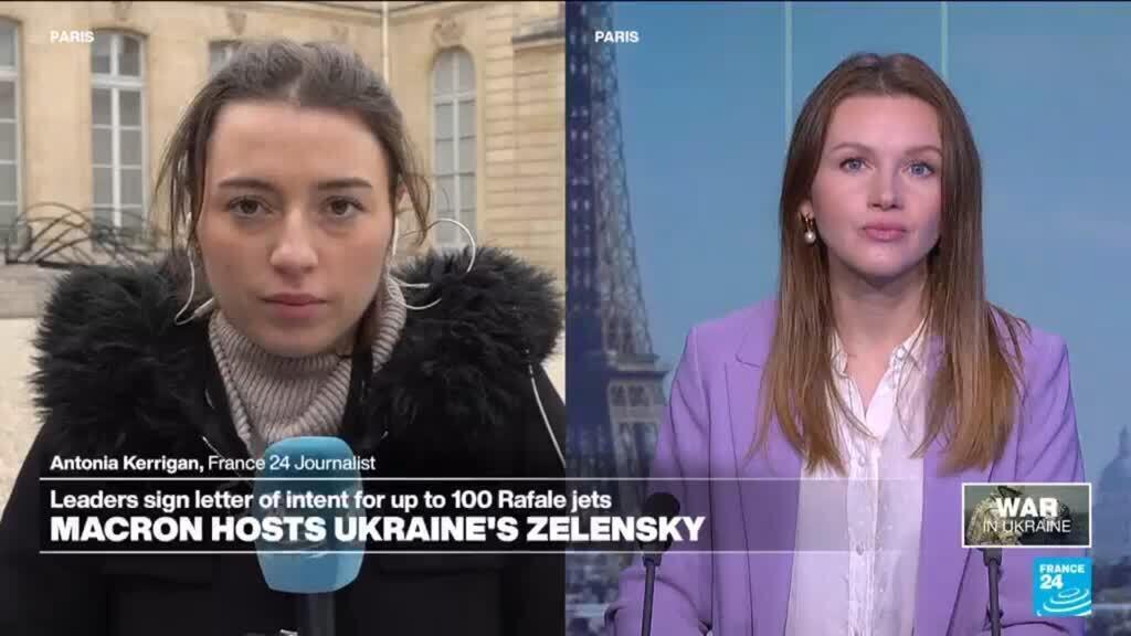 Macron and Zelensky sign letter of intent for Ukraine to buy up to 100 Rafale fighter jets