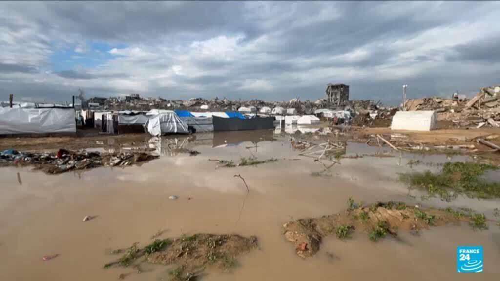 Winter storm rips through Gaza, exposing failure to deliver enough aid to territory