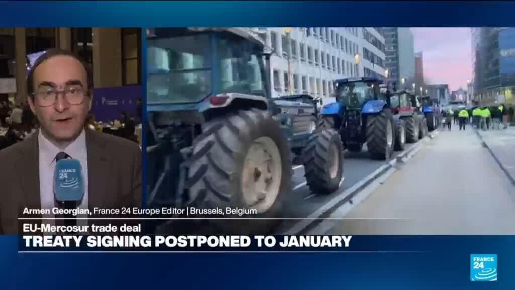 Diplomats say EU-Mercosur treaty signing postponed to January