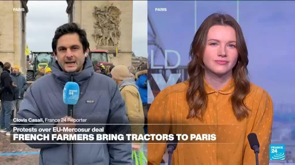 Protests over EU-Mercosur deal: French farmers bring tractors to Paris