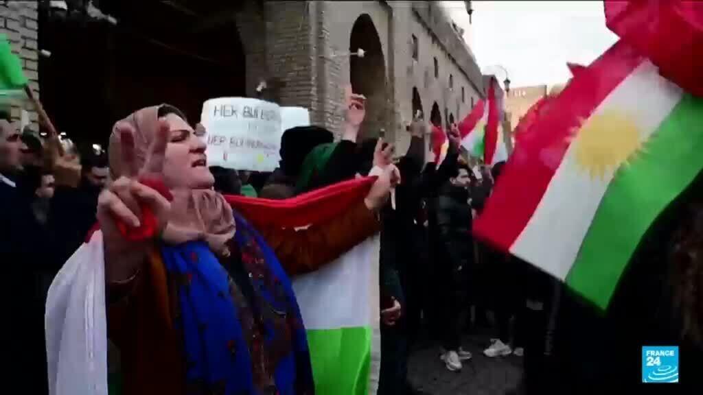 Kurds march in Iraqi Kurdistan against Syrian government takeover of minority