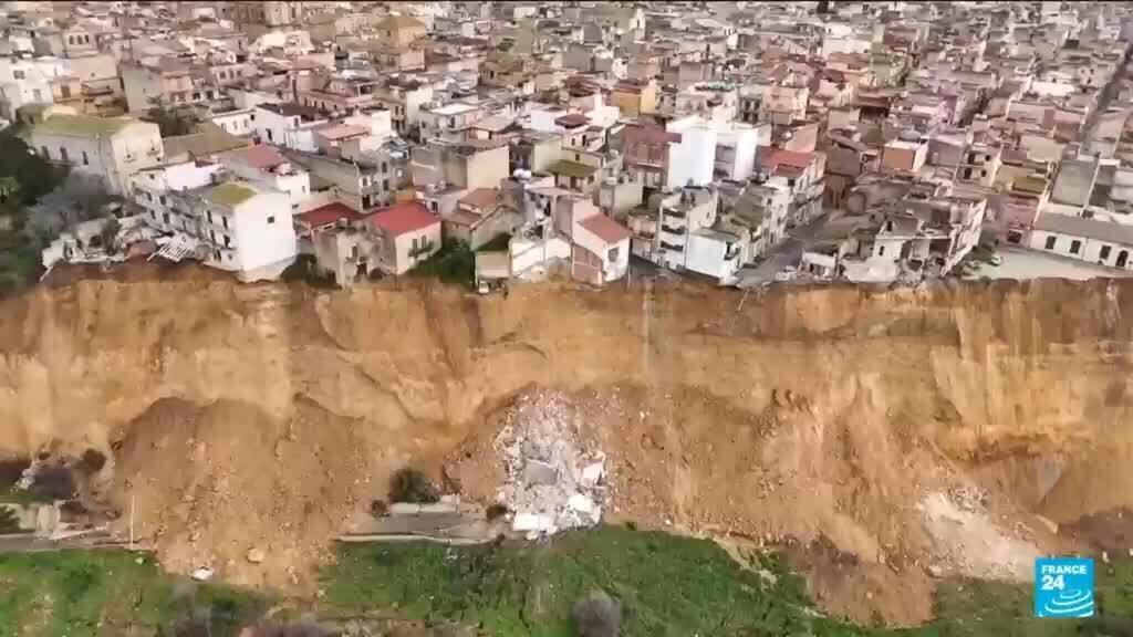 Sicilian town impacted by landslide fears it risks widening as 1,500 evacuated