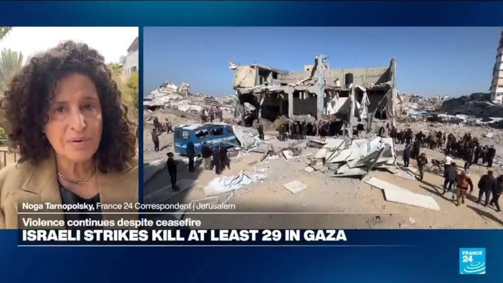 Israeli strikes on Gaza kill dozens as violence continues despite ceasefire