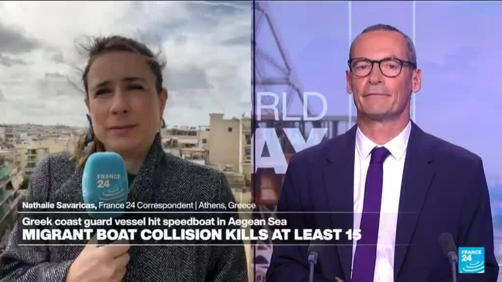 Migrant boat collision kills at least 15