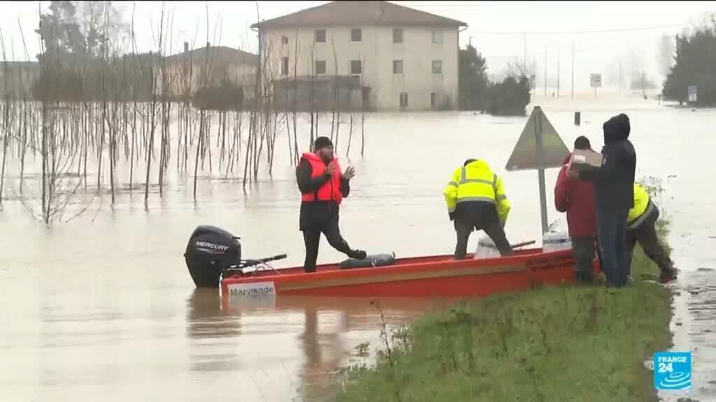 Scores left stranded by floods in southwest France