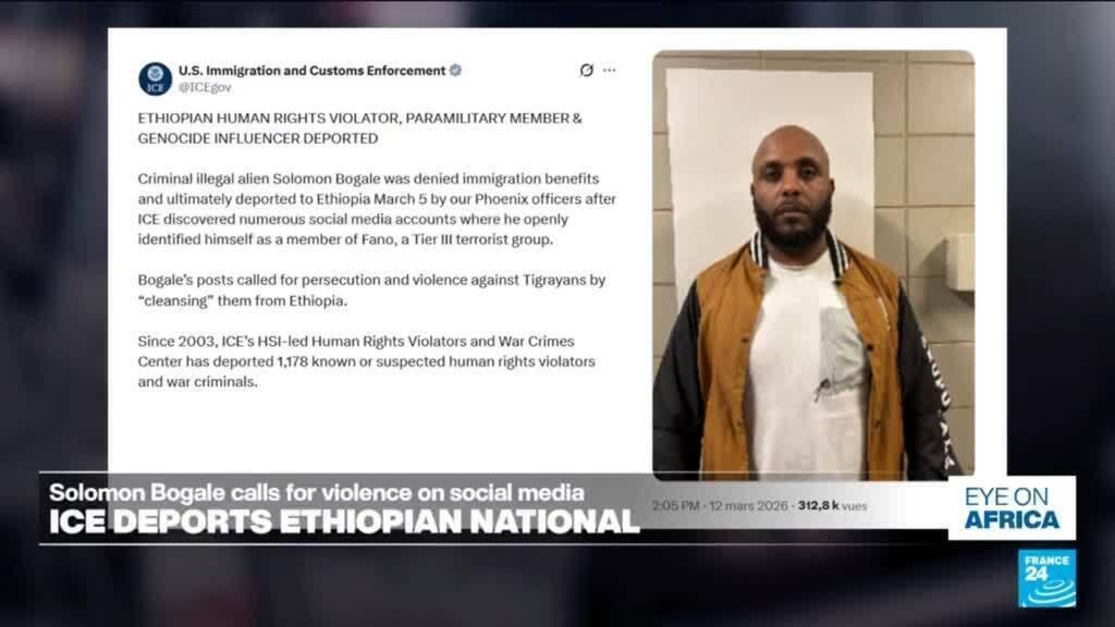 ICE deports Ethiopian national who called for violence on social media