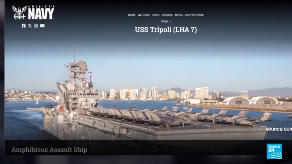 US deploys USS Tripoli amphibious assault ship to Middle East