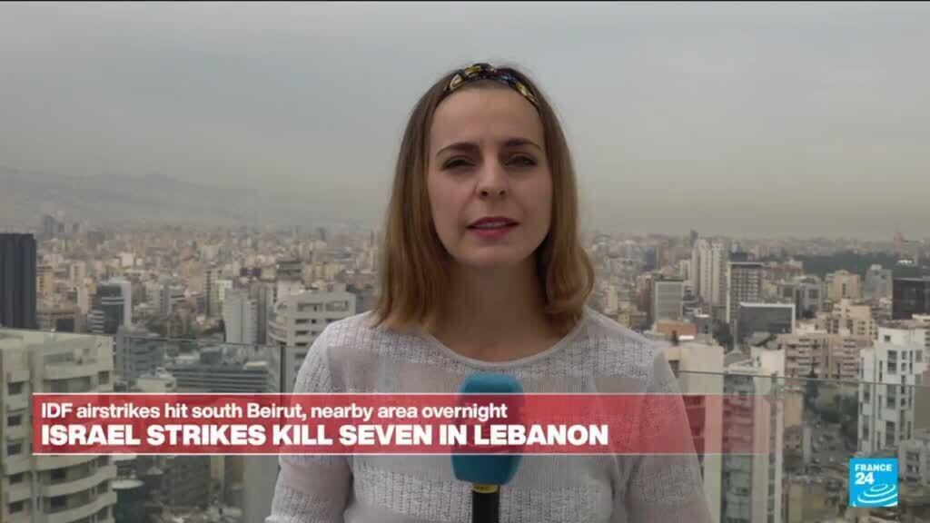 Lebanon says Israeli strikes on Beirut area kill 7