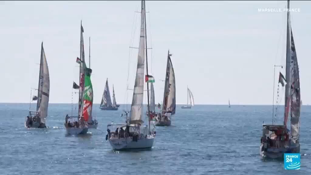 French boats set sail from Marseille to join Gaza aid Flotilla