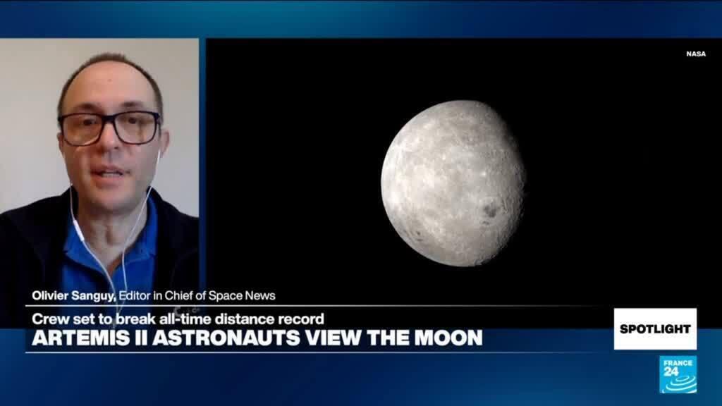 Artemis II astronauts get closer to the moon